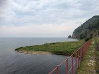 Blick auf den Baikal vom Zug