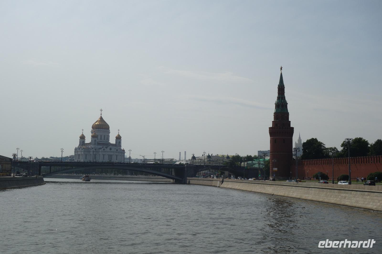Bootsfahrt auf der Moskwa