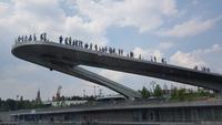 Moskau, Ausflugsschiff beim Sarjadje Park