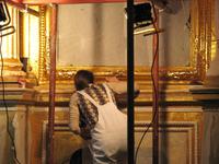 Restauratoren in der Peter-und-Paul-Kathedrale