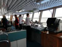 Schiff Nikolaj Tschernyschewskij, Besichtigung der Kapitänsbrücke