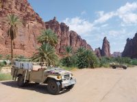 Fahrt mit Geländewagen im Wadi Dissah 