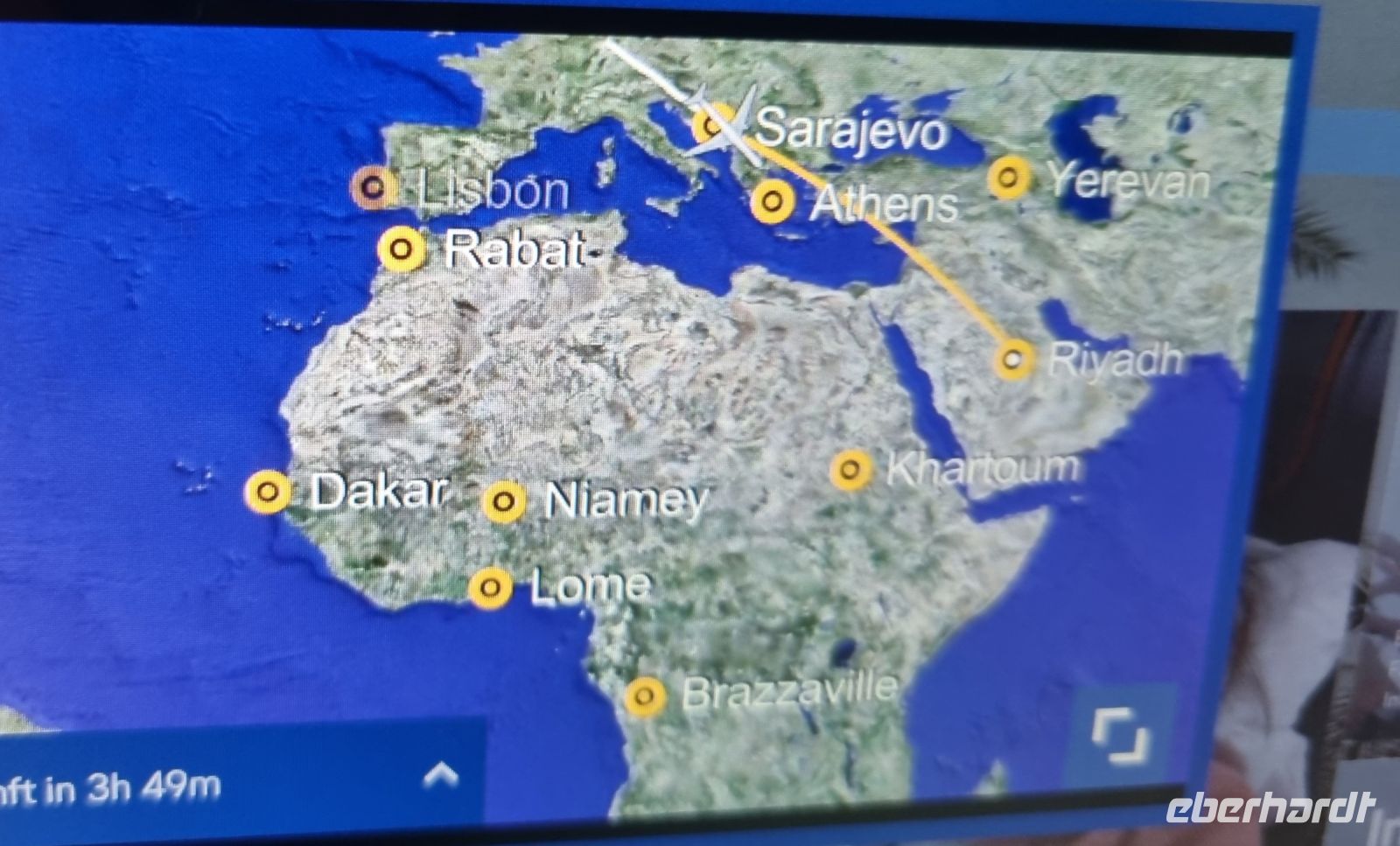 Flugroute von Frankfurt am Main nach Riad