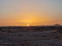 Sonnenuntergang in der Wüste Saudi-Arabiens