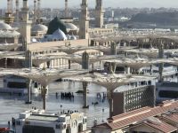 Medina - Prophetenmoschee vom Hotel aus 