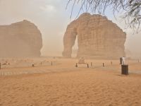 Al Ula Elephant Rock, Sandsturm