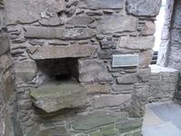 Carsluith Castle, Südküste Schottlands, Handwaschbecken