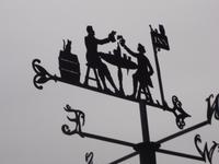 Darstellung der Tam O'Shanter Cheschichte am Poetenweg in Alloway