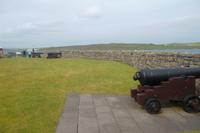 eine große Artilleriefestung bewacht Lerwick
