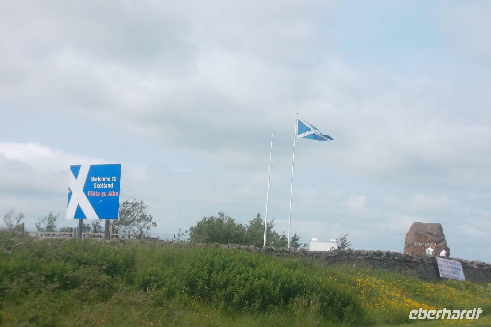 In Carter Bar nahmen wir Abschied von Schottland ...