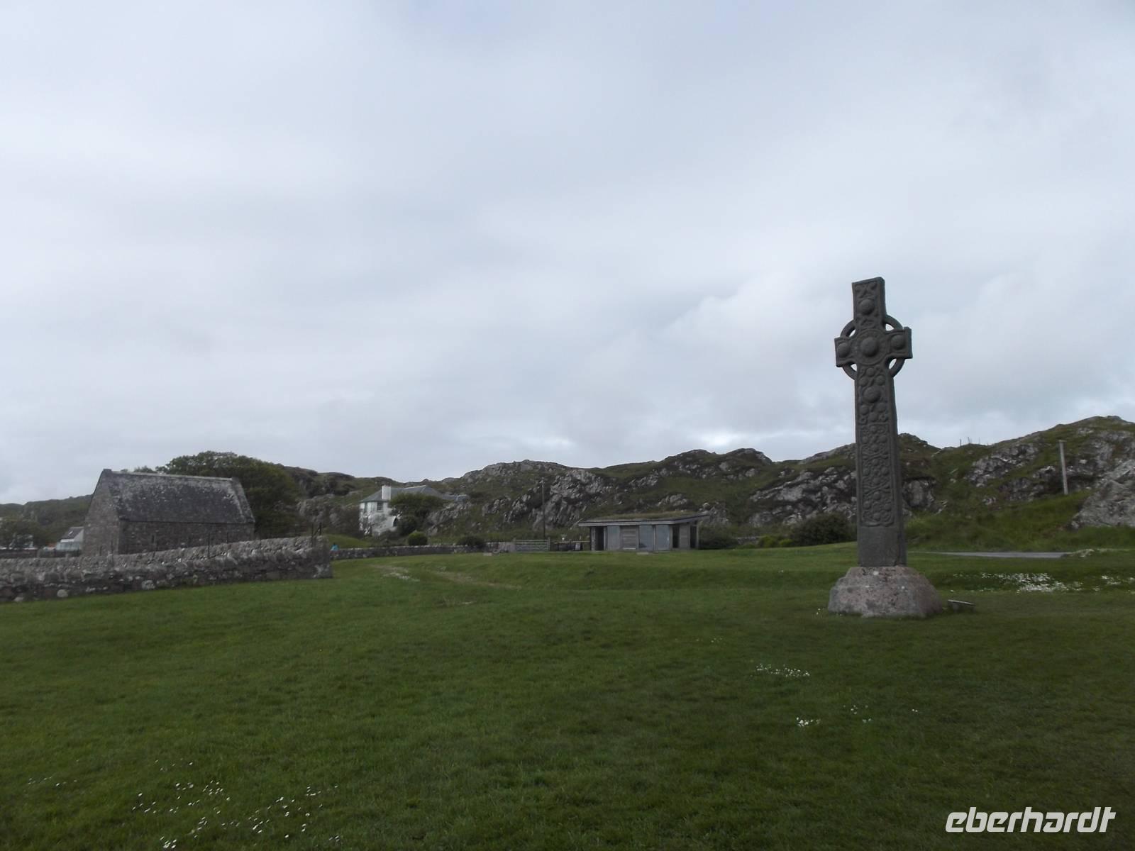 St. Martins Cross - Hochkreuz vor der Abtei Iona und St.Oran-Kapelle