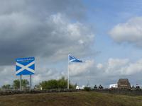 Abschied von Schottland an der Grenze zu England