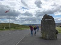 Abschied von Schottland an der Grenze zu England