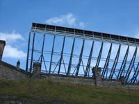 Beim Abbau der Tatoo-Tribüne vor Edinburgh Castle