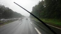 Regen bei der Rückkehr in Deutschland