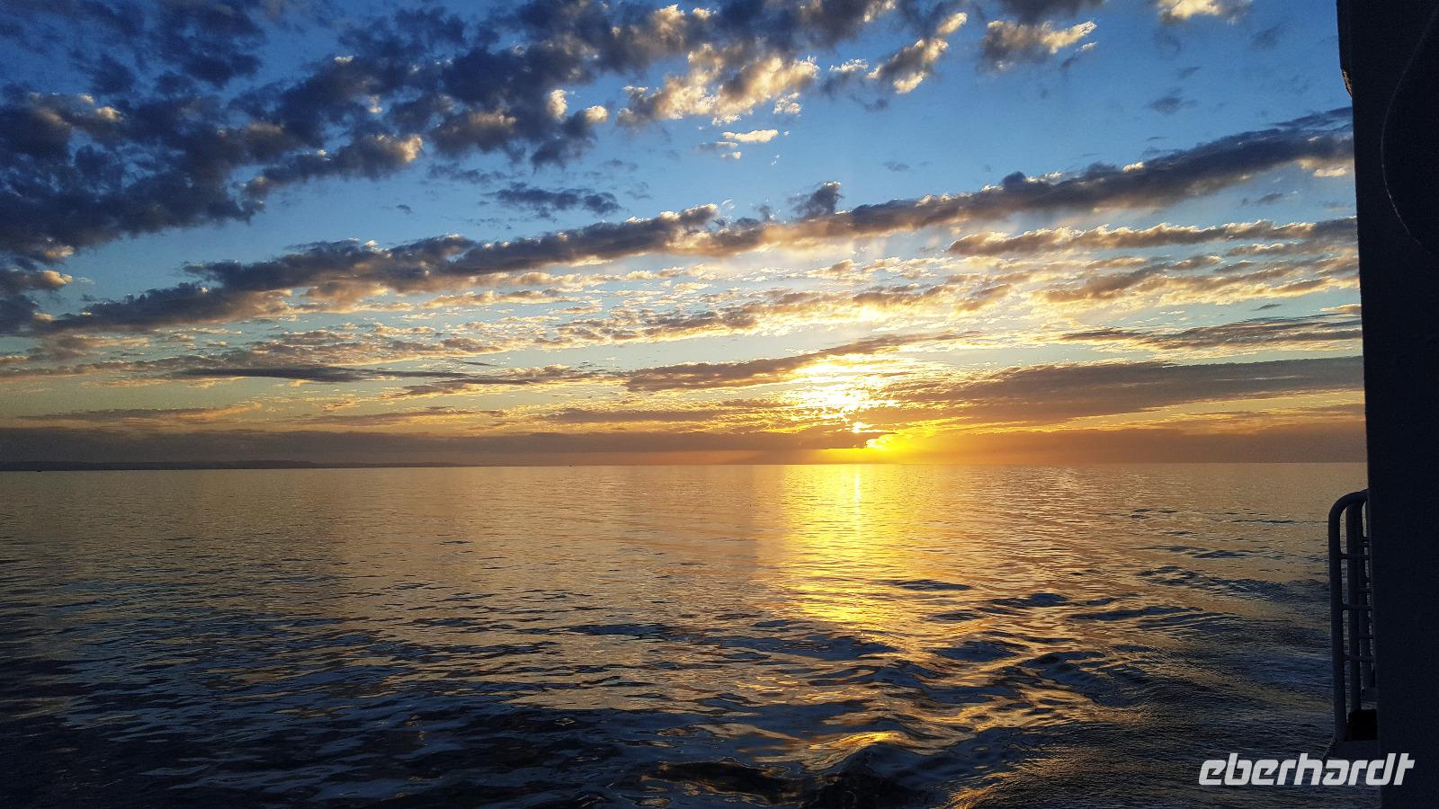 Sonnenuntergang Fähre