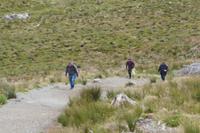 Aufstieg in Richtung des Old Man of Storr