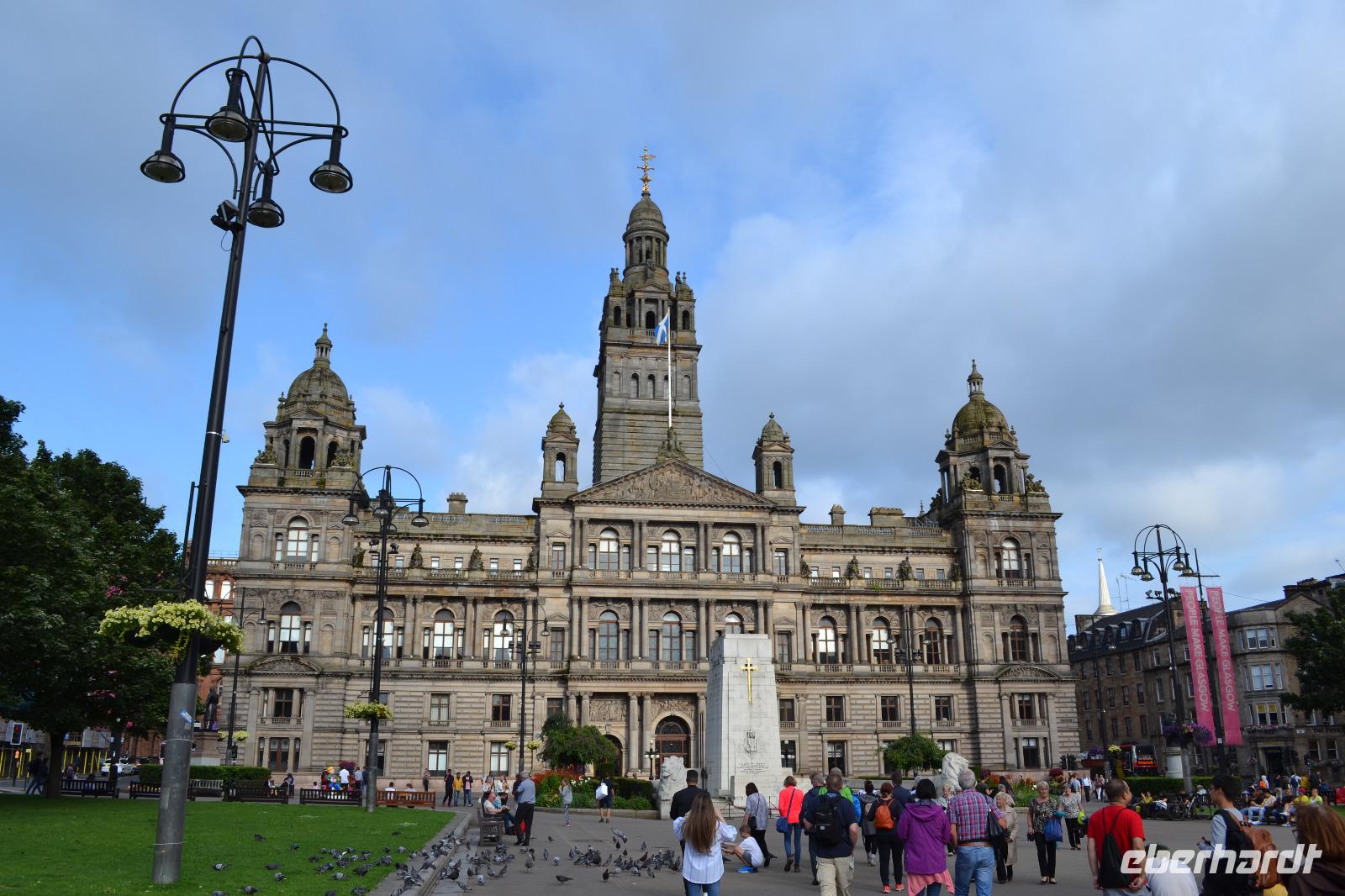 Ankunft in Glasgow - Glasgow City Chambers (Rathaus)