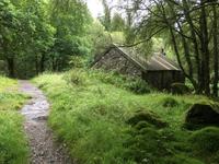 Wanderung auf dem West Highland Way - Mittagspause in der Schutzhütte