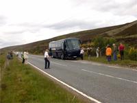 Pause in den Grampian Mountains