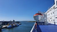 20220611 160227 unsere Fähre im Hafen von Ijmuiden