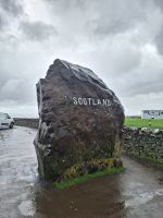 Schottische Grenze mit schottischem Wetter