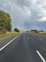 Launisches Wetter auf dem Weg nach Hull