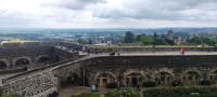 091 Stirling Castle, Bastionen und Stadt.