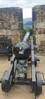 093 Stirling Castle, Geschütz mit Blick zum Wallace Monument.