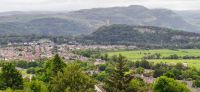 106 Stirling Castle, Aussicht zum William Wallace Monument und zur Stirling Bridge