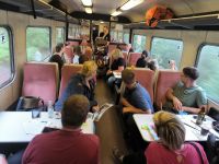 Fans im Hogwarts Express 