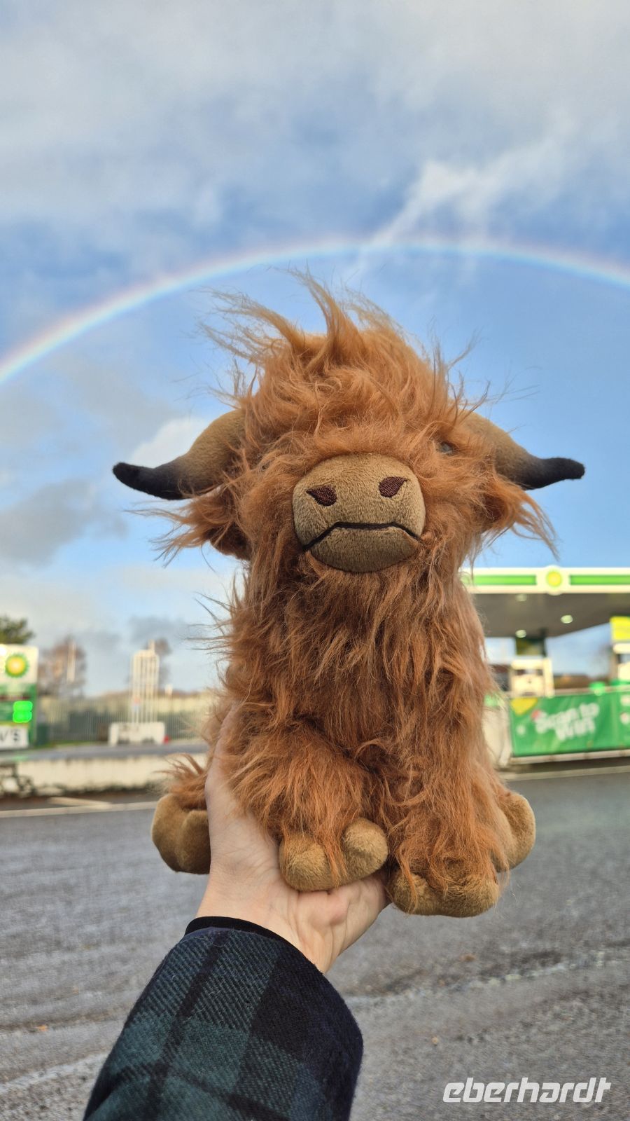 Regenbogen und Maskottchen
