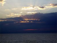 Sonnenaufgang vor Rotterdam