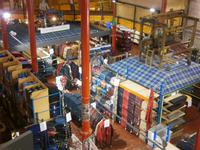 Blick in eine Weberei für Tartans