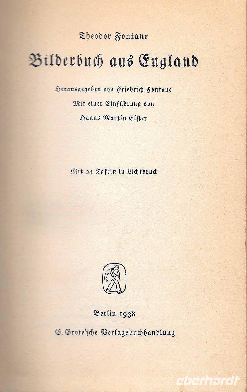 Theodor Fontane Bilderbuch aus England