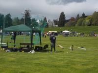 Vorbereitung zum Steinestoßen