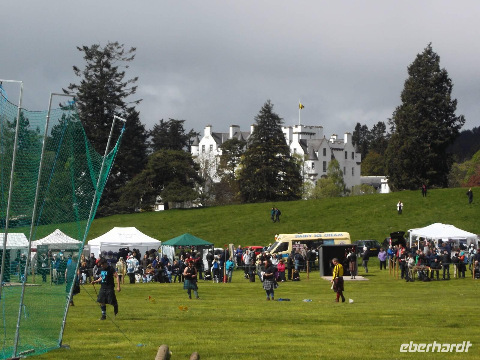 Festspielgelände der Highlandgames bei Blair Castle