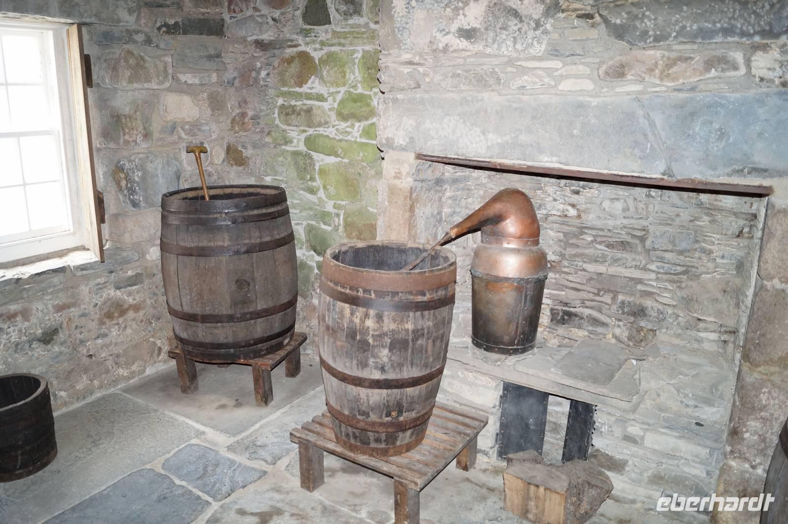 Kleine Whiskydestille in Corgraff Castle - leider außer Betrieb