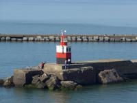 Leuchtturm am Ende des Hafens Ijmuiden