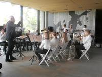 Festung Hammershus Auftritt mit Blasmusik