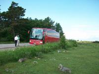 Unser Reisebus auf der Insel Öland