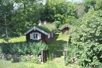 Grasdachhäuser auf der Insel Öland