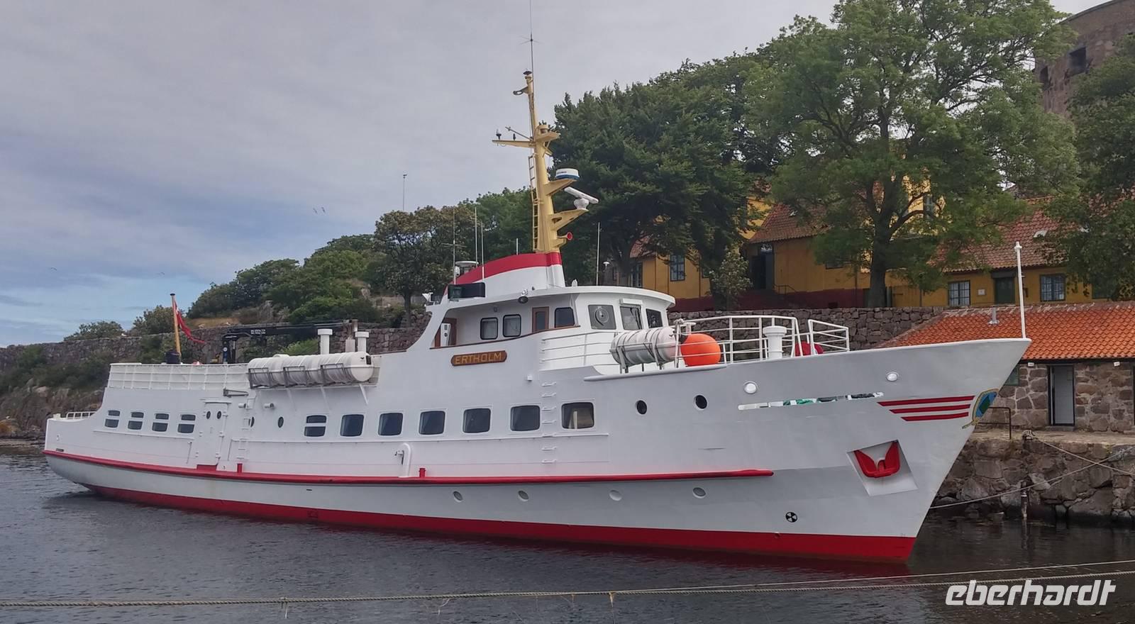 Schiff in Christiansö Erbeseninsel