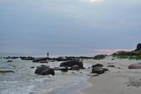 Strand beim Hotel in Roenne