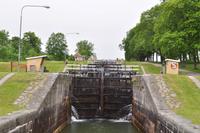 Sieben-Kammer-Schleuse von Berg - Radetappe Göta Kanal von Motala nach Berg (Linköping)