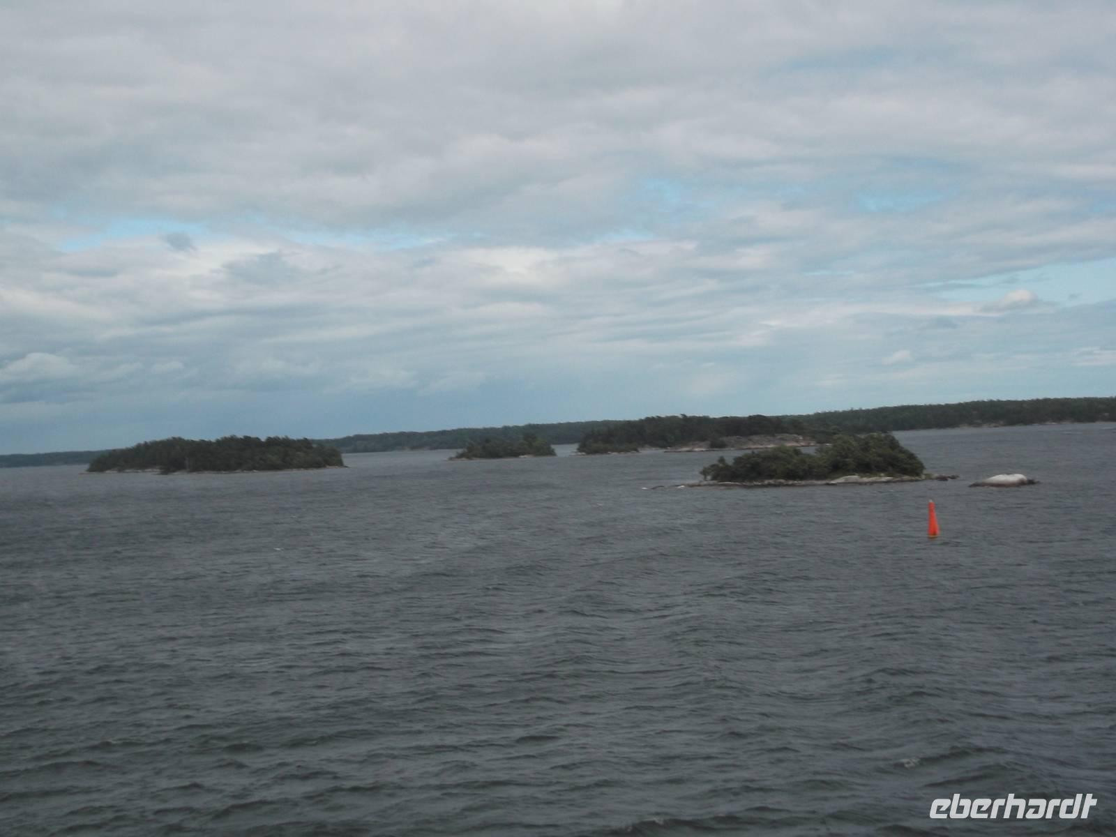 Einfahrt in den Schärengarten vor Stockholm