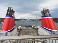 1156 Die 933 m lange  Älvsborgsbron in der Hafeneinfahrt von Göteborg 