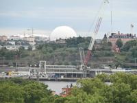 Stockholm mit Blick zum Globen