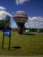 Ein Kreisverkehr in Schweden