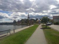 Ein Blick auf See neben dem Schloss Gripsholm